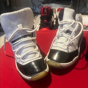 Jordan Kids White and Black Sneakers